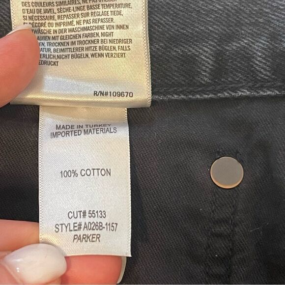 AGOLDE Parker distressed denim shorts in Black Size 32 - Picture 7 of 10